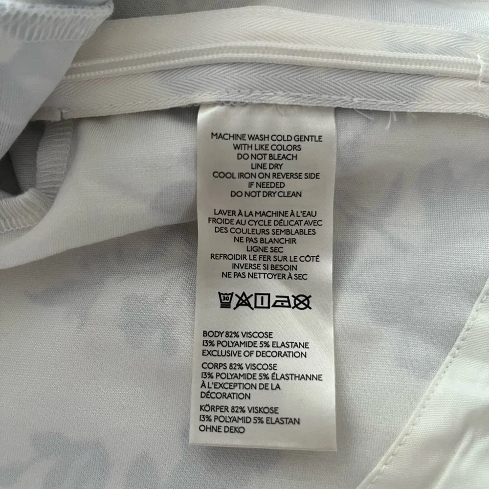 Anthropologie Maeve Square-Neck Peplum Tank Top in Blue Pattern Size M nwt - Picture 8 of 11